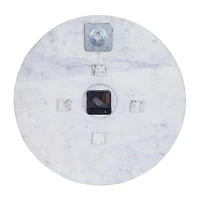 CosmoLiving by Cosmopolitan White Marble Contemporary Wall Clock, 15" x 15" x 1"