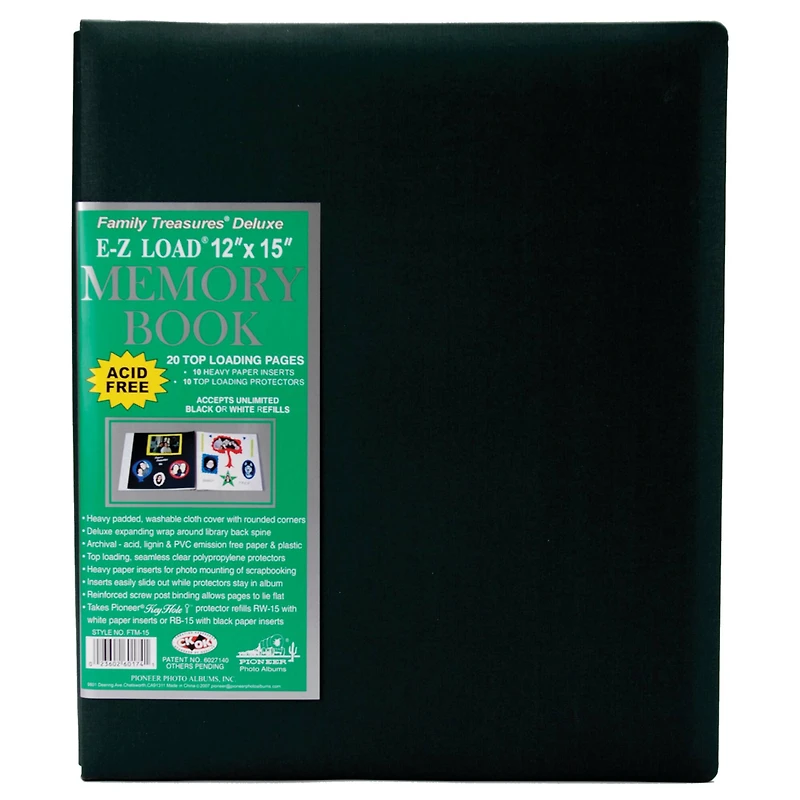 Pioneer® Family Treasures® Deluxe Fabric Post Bound Album