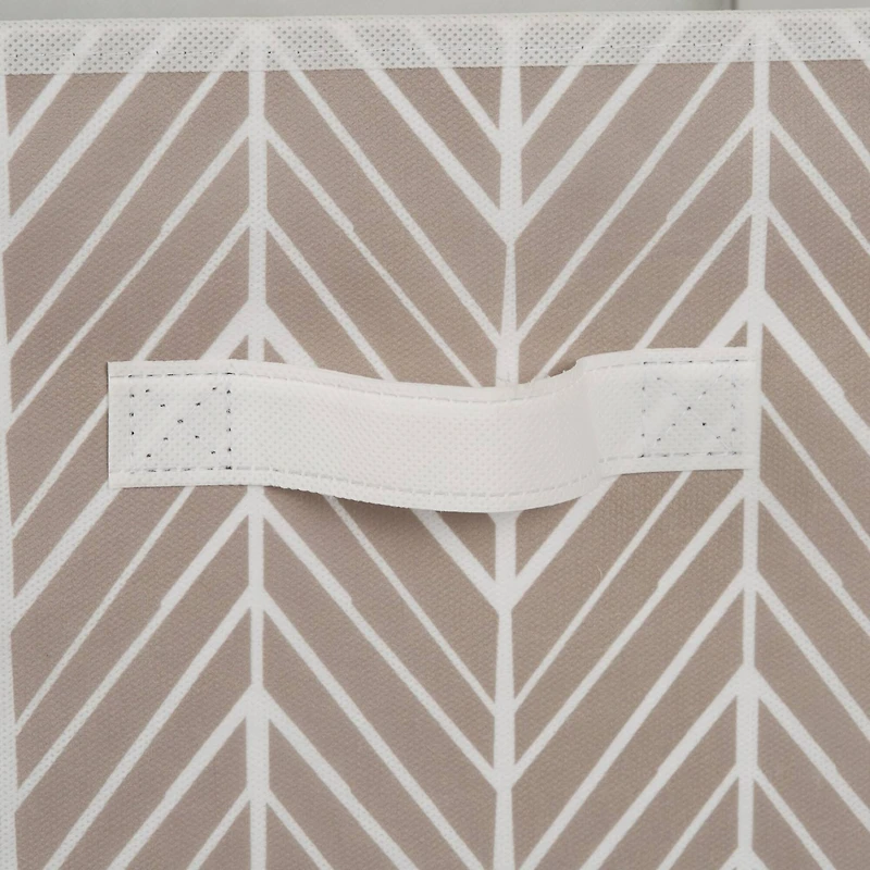 DII® 11" Stone Herringbone Storage Cube, 2ct.