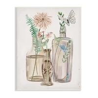 Stupell Industries Spring Meadow Bouquets Country Glasses Butterfly Florals Wall Plaque
