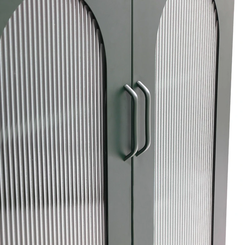 Hello Honey® 40" Dark Green Solstice Wide Metal Accent Cabinet