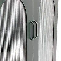 Hello Honey® 40" Dark Green Solstice Wide Metal Accent Cabinet