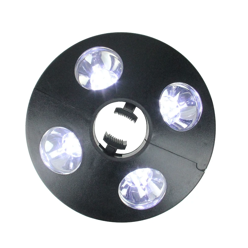 8" Black 4-Panel Patio Umbrella Light