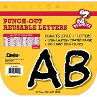 Eureka® Peanuts Black Deco 4" Letters, 3 Packs of 636