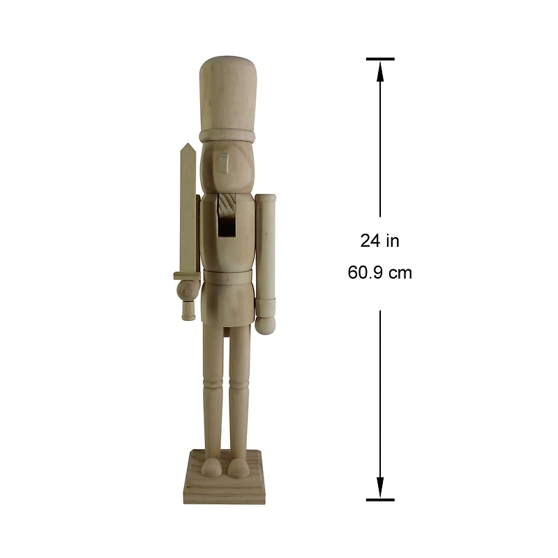 24" Soldier with Sword DIY Pinewood Nutcracker by Make Market®