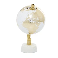 11" Gold Marble Coastal Globe