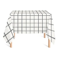 Gray On Cream Grid 58x58 Tablecloth