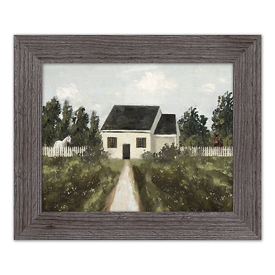 Cottage Landscape 14" x 11" Western Framed Print