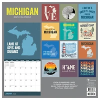 TF Publishing 2025 Home: Michigan Wall Calendar