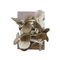 Hello Honey® 6ft. Cream & Green Leaf Handmade Acrylic & Wool Felt Garland