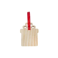 4.5" DIY Pinewood Gift Box Ornament by Make Market®