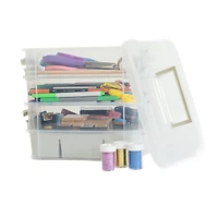 Everything Mary Four Tray Plastic Storage Organizer