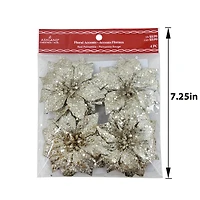 Champagne Poinsettia Floral Accents, 4ct. by Ashland®