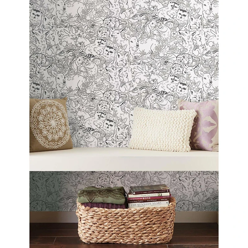 RoomMates Woodland Sketch Peel & Stick Wallpaper