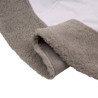 Glitzhome® White Fleece Christmas Stocking & Tree Skirt Set