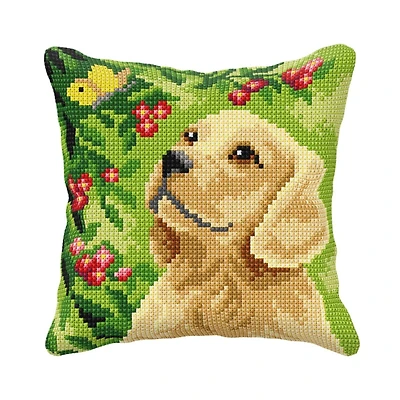 Orchidea Cushion Cross Stitch Kit Dog