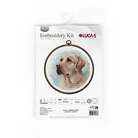 Luca-S Labrador Counted Cross Stitch Kit with Display Hoop