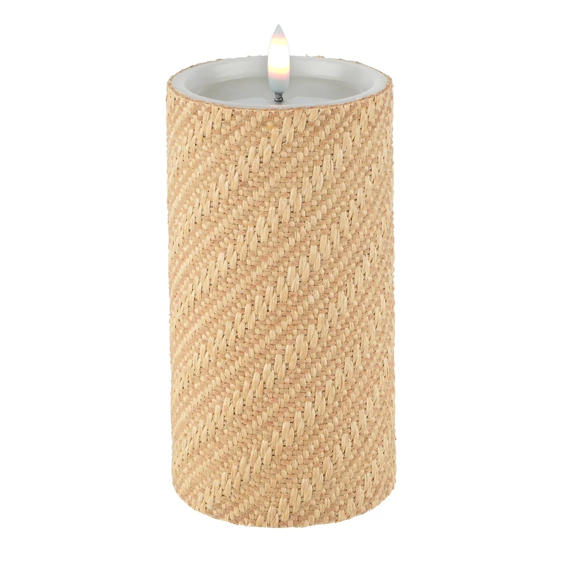 6" Woven Wax LED Pillar Candle by Ashland