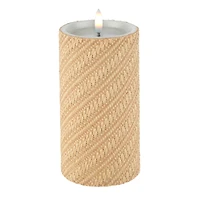 6" Woven Wax LED Pillar Candle by Ashland