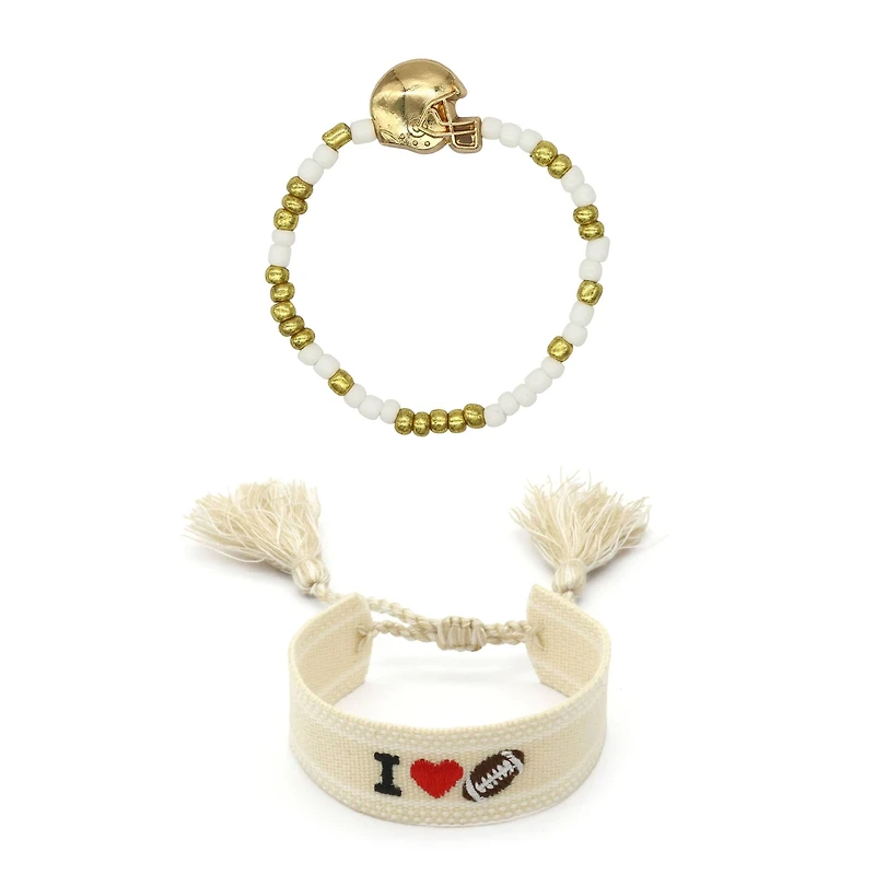 I Love Football Bracelet Set by Celebrate It™