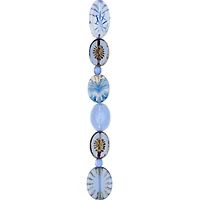 Beam Blue Czech Glass Oval Bead Mix by Bead Landing™