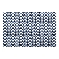 Navy and Blue Leaf Pattern Floor Mat