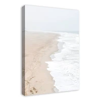 Misty Morning Beach Canvas Wall Art