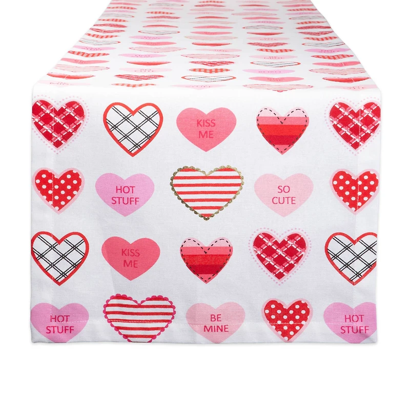 DII® 72" Sweet Hearts Print Table Runner