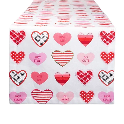 DII® 72" Sweet Hearts Print Table Runner