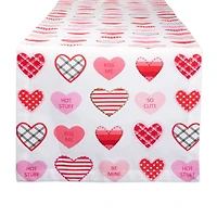 DII® 72" Sweet Hearts Print Table Runner