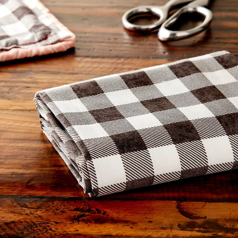 Black & White Buffalo Check Cotton Fabric by Loops & Threads™