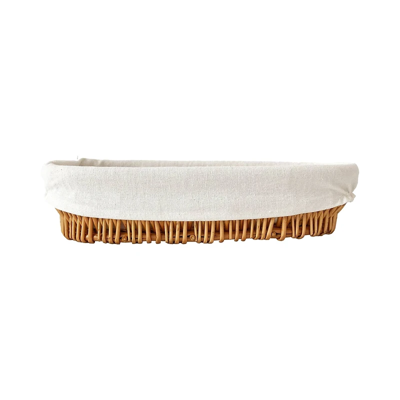 13.75" Willow Oval Cloth-Lined Bread Basket by Ashland®