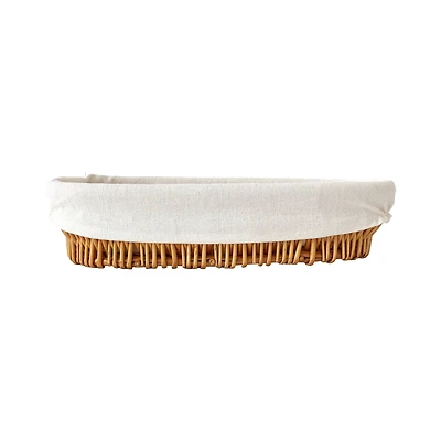 13.75" Willow Oval Cloth-Lined Bread Basket by Ashland®