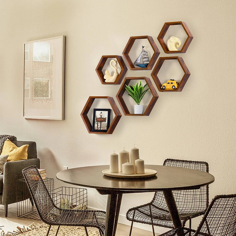NEX™ Hexagon Floating Shelf Set