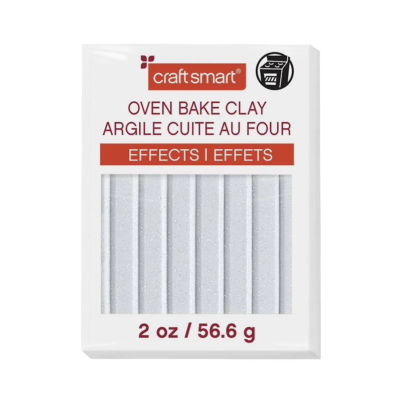 2oz. White Glitter Effects Oven Bake Clay by Craft Smart®