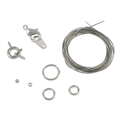12 Pack: Premium Metals Rhodium Finding Kit by Bead Landing™