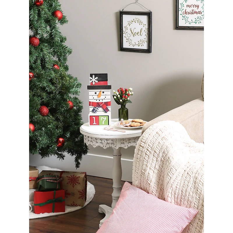 DII® Square Snowman Tabletop Block Calendar