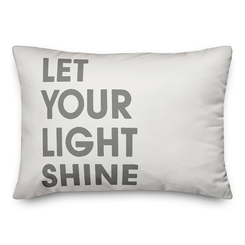 Let Your Light Shine 20" x 14" Throw Pillow