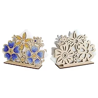 MP Studia Flower Meadow. Napkin Holder Cross Stitch On Wood Kit