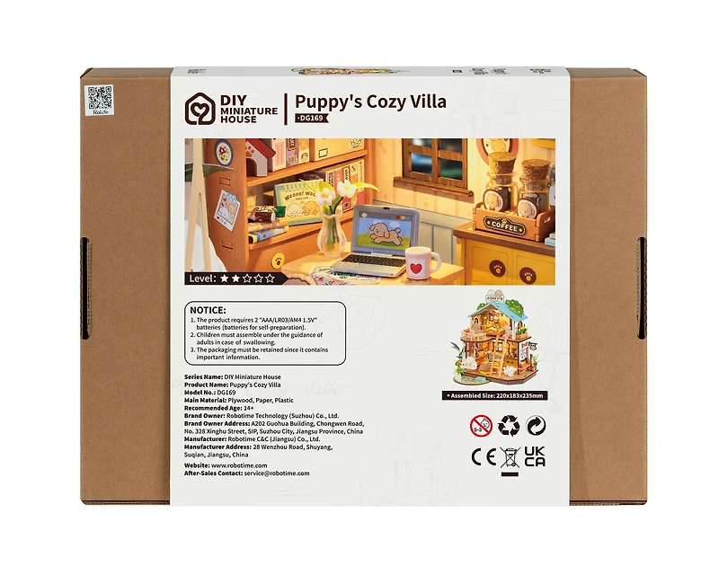 Rolife® Puppy's Cozy Villa DIY Miniature House Kit