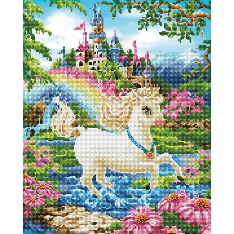 Diamond Dotz® Intermediate Princess Unicorn Diamond Painting Kit