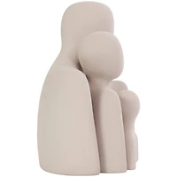 Cream Ceramic People Nesting Family Sculpture Set