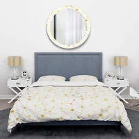 Designart 'Golden Grid I' Mid-Century Duvet Cover Set