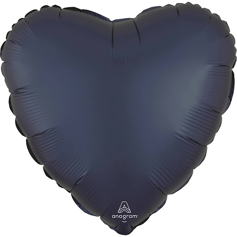 18" Navy Heart Foil Balloon