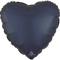 18" Navy Heart Foil Balloon