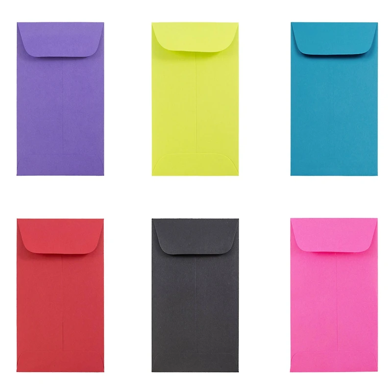 JAM Paper 3.125" x 5.5" Assorted Coin Business Envelopes, 150ct.