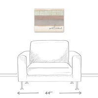 Welcome Wood Slats Canvas Wall Art