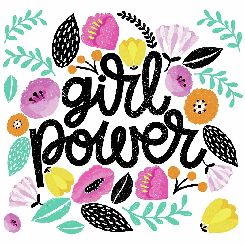 RoomMates Girl Power Peel & Stick Giant Wall Decals