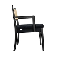 Hello Honey® Crawford Mid-Century Modern Black Solid Wood Arm Chair