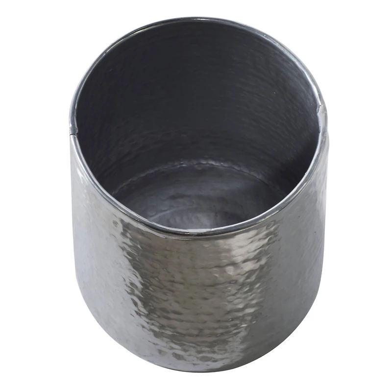 Silver Aluminum Glam Planter Set